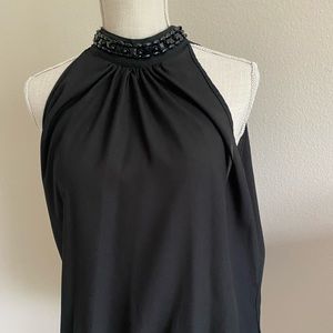 Black Beaded Formal Top